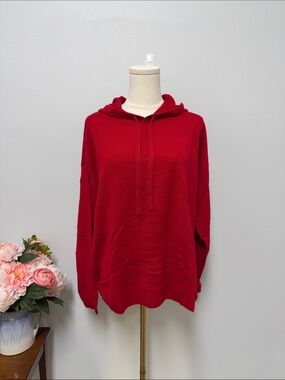 NWOT zuda Red Pullover Hoodie Sweater